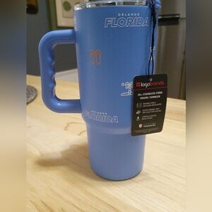 Blue Stainless Steel Travel Tumbler